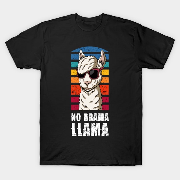 No Drama Llama Funny Cute T-Shirt by Pannolinno